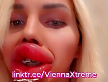 Most Extreme Swollen Bimbo Fake Botox Lips in Public | Vienna Xtreme