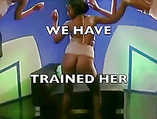 Ebony Bukkake slut dancing to music with cumface facials re-mix