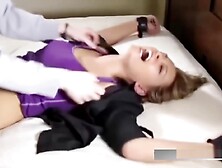 Her belly is sweet tickled