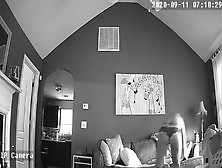 American Ex-Wife Topless On Livingroom Cctv