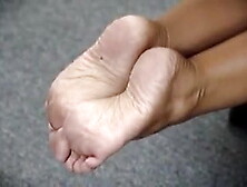 Damn he has some sexy thick wrinkled soles!