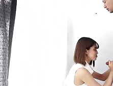 Nono Sakurai is back for some more with a toes job and a cock blowing off