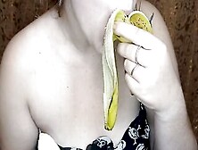 Having Fun With Bananas On Camera