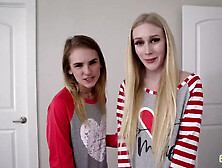 Emma Starletto And Natalie Knight Step Sibling Valentin - amateur threesome