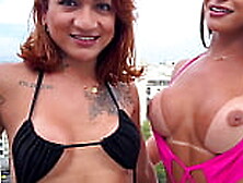 We fucked the little whores in the penthouse in front of the neighbors