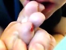 Toe Sucking Up Close