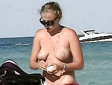 Exquisite nude beach voyeur spy cam video