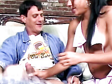 Catching the Brunette Getting Banged Made the Japanese Start a Foursome with DP and Ass-sex