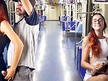 Pervert cums on bus passenger's boobs in public!