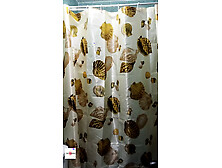 I caught my stepcousin in the bathroom,  recorded her and touched her breasts dripping milk