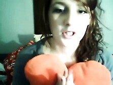 Huge tied nipples on webcam