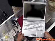 Busty Amateur Facialized In Pawnshop