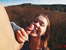 Passionate Fuck And Facial In The Fresh Air With Huge Cock