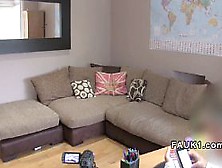 Huge tits brunette banged in uk casting