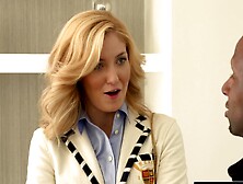 Blonde Emily Kae gets her pussy smashed by bbcs