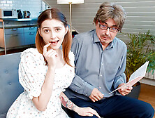 Naughty student 18+ comes to seduce her teacher into a hard fuck