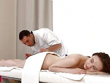 Slender Girl With Big Tits Fucked During Massage Session - Polly Yangs
