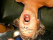 Perverted babe swallows some tasty juice