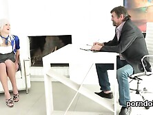 Fervid college girl is tempted and rode by senior teacher