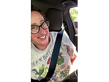 Exhibitionist Mother I'd Like To Fuck at Drive Thru Uses Remote Control Toys and Cums Multiple Times in Public with Lovense Lush