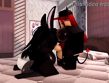 Bunny cutie tries teasing so I used her mouth coarse/ Fan request #5 [Roblox]