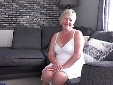 Solo BBW enjoys while fingering her puss on the sofa - Chantelle