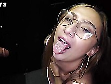 The hottest asian girls Salee Lee sucking cock through a gloryhole