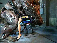 3D Monsters loving Mass Effect women in the lab 3D Porn Animation