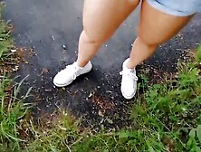 German Amateur Smoker Girl Milks Cock at the Town