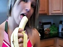 Teen Banana Tease