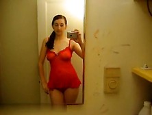 Taking self shots in lingerie