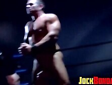 Pierced Wrestler Cum Sprayed After Sensual Mutual Bj