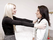 Brunette vs Blonde: Shy Nerdy Teen Turns To Hot Lesbian - Lilly Bella