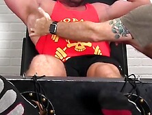 Huge Muscles Stud Enduring Intense BDSM Training Session
