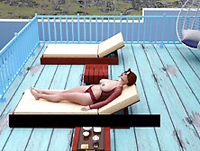 Sean Fucking His Stepmom Pussy Doggystyle Sex While His Stepaunt Taking Sunbath On The Pool