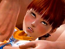 The big-breasted beauty is bent over and his fingers are inserted in and out of her throat and inserted into her pussy.