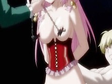 Busty anime girl is tied up and fucked by a cruel man