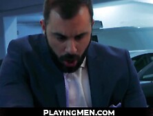 Rich men bang every others asses after hard day at work