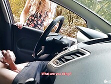 Public Dong Flash! a Naive Teeny Caught me Jerking off in the Car in a Public Park and help me Out.