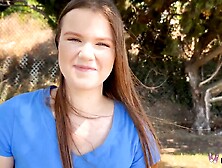 Ava Marina - 18 Year Old Ava Marina Gets Her Shaved Pussy Creampied