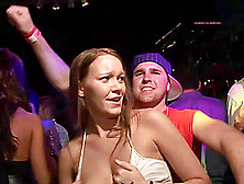 Randy Models In The Club Partying And Kissing While Showing Tits