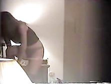 Amateur wife spied throu window in erotic pantyhose