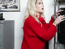 Officer demands the suspect to remove her sweater for fucking punishment