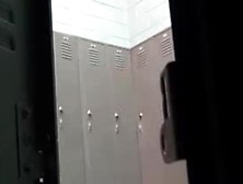 Busty Blonde MILF Caught Changing in Locker Room