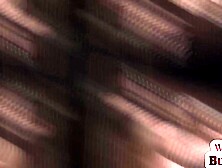 WHIPPED BUTT - Latex black lez female-dominator ding-dong throatfucks her breasty mother I'd like to fuck