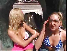 Two sexy British squirters play naughty