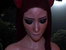 Ciri & Witcher Futa Animation: Steamy Animated Oral Encounter with a Massive Lover - Charming Throat Eagerly Takes it In the Ass