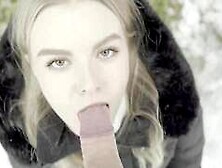 18 year old teen is fucked in the forest in the snow