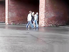 Julie Silver has threesome public sex