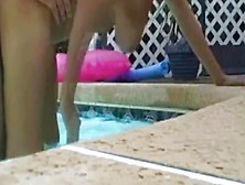 Naughty Amateurs Having Fun At The Pool